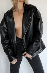 Jagger Oversized Leather Jacket